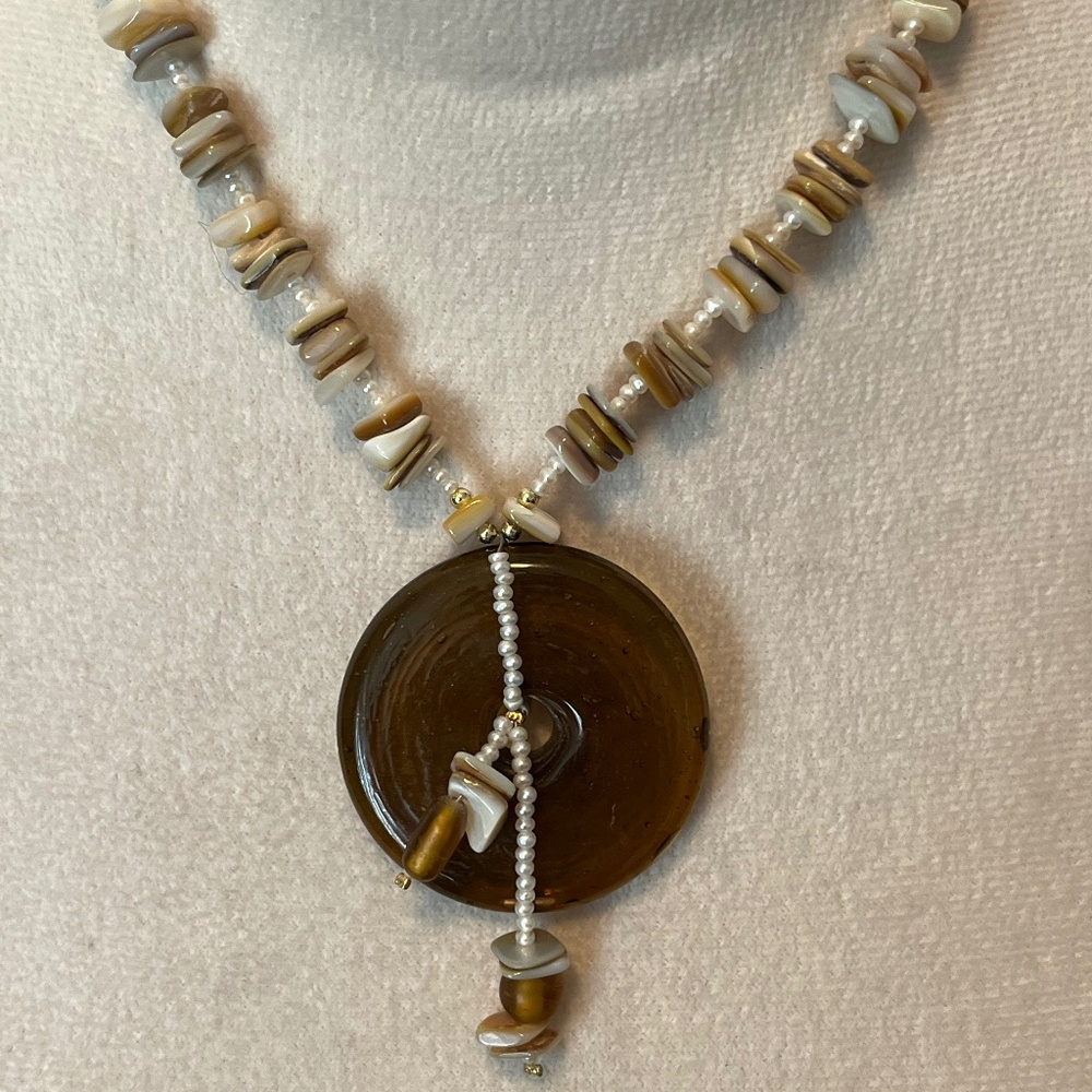 Glass beaded necklace